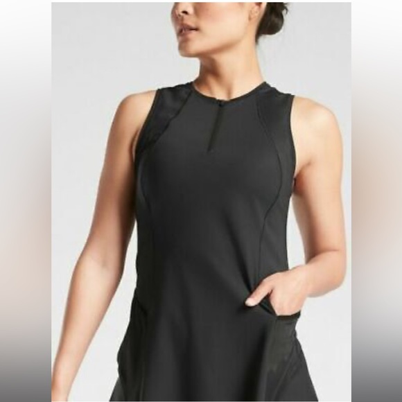 NWT Athleta Match Point Black Tennis Dress Size Medium - Picture 3 of 11